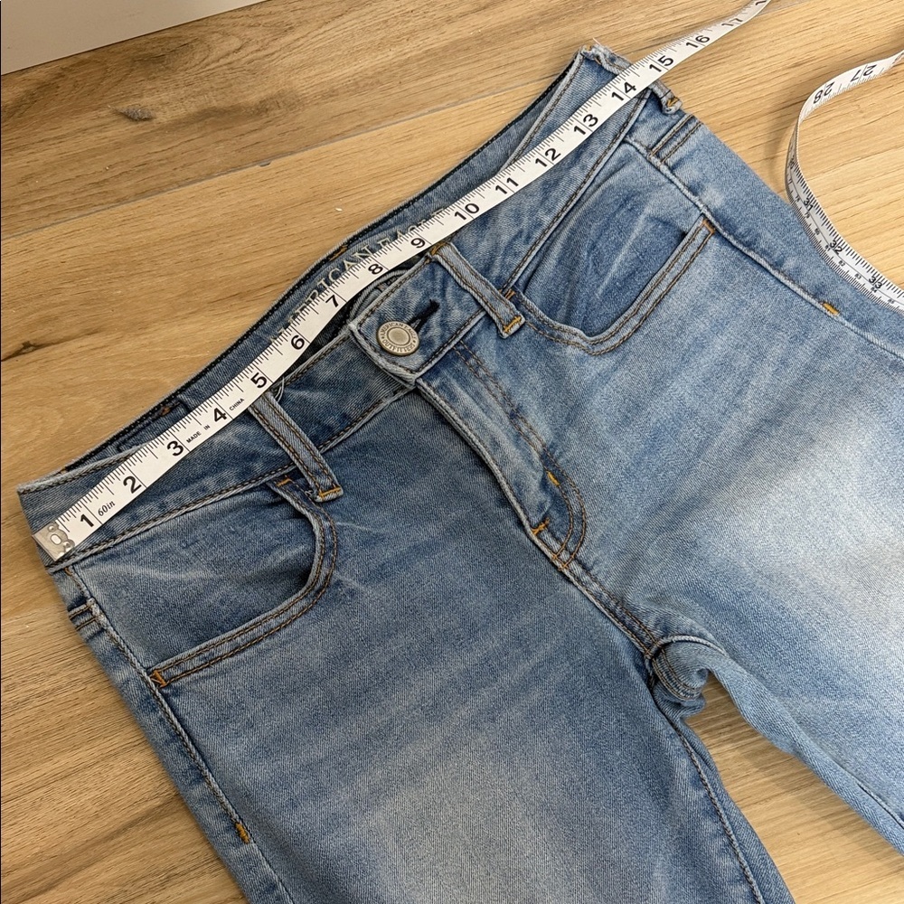 American Eagle Outfitters Blue Stretch Skinny Jeans – Size 4 Short - Picture 6 of 9